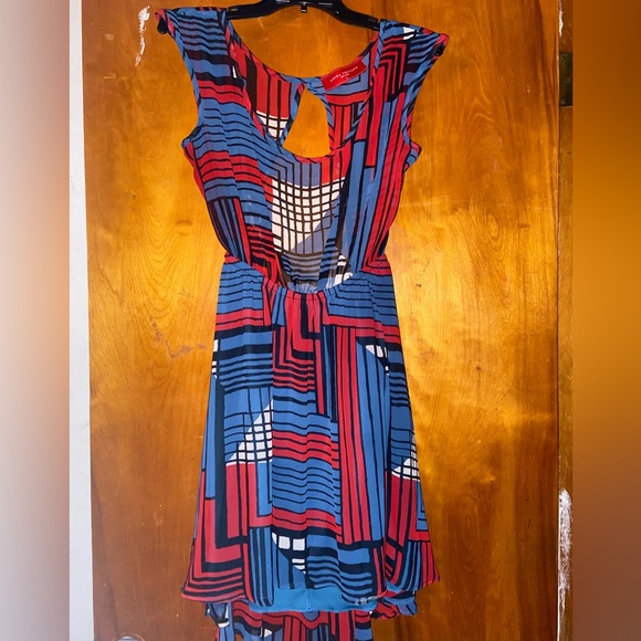 AKIRA- Abstract Sleeveless/Cutout Dress - Picture 1 of 10